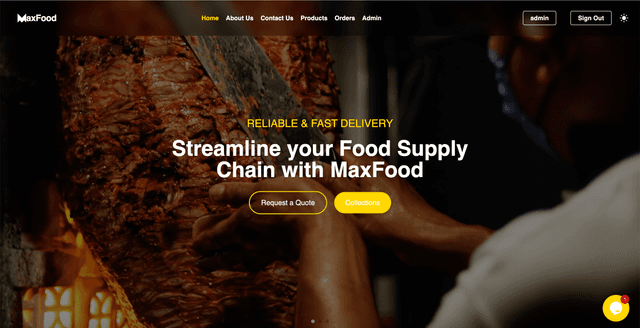 Maxfood website